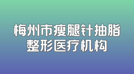 梅州市瘦腿针抽脂整形医疗机构