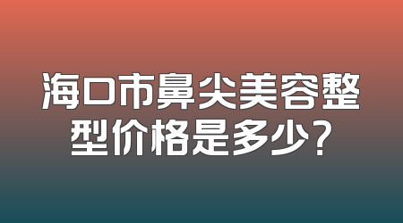 海口市鼻尖美容整型价格是多少？