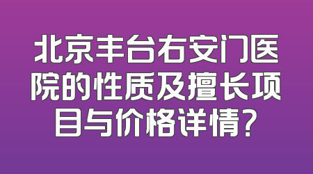 北京丰台右安门医院的性质及擅长项目与价格详情？