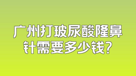 广州打玻尿酸隆鼻针需要多少钱？