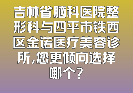 吉林省脑科医院整形科与四平市铁西区金诺医疗美容诊所，您更倾向选择哪个？