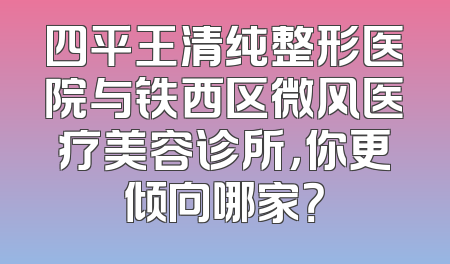 四平王清纯整形医院与铁西区微风医疗美容诊所，你更倾向哪家？