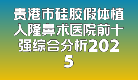 贵港市硅胶假体植入隆鼻术医院前十强综合分析2025