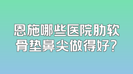 恩施哪些医院肋软骨垫鼻尖做得好？