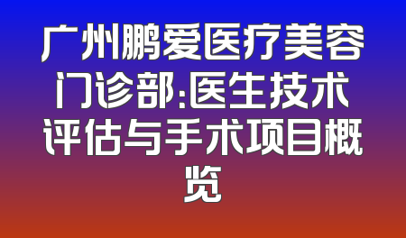广州鹏爱医疗美容门诊部：医生技术评估与手术项目概览