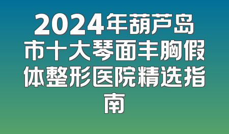 2024年葫芦岛市十大琴面丰胸假体整形医院精选指南