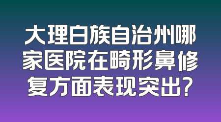 大理白族自治州哪家医院在畸形鼻修复方面表现突出？