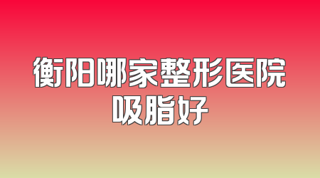 衡阳哪家整形医院吸脂好
