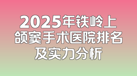 2025年铁岭上颌窦手术医院排名及实力分析
