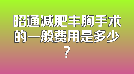 昭通减肥丰胸手术的一般费用是多少？