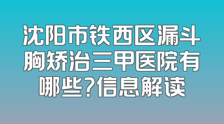沈阳市铁西区漏斗胸矫治三甲医院有哪些？信息解读