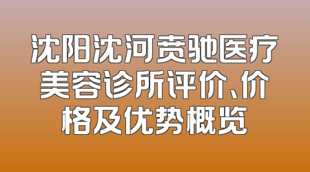 沈阳沈河贲驰医疗美容诊所评价、价格及优势概览