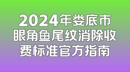 2024年娄底市眼角鱼尾纹消除收费标准官方指南
