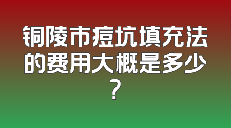 铜陵市痘坑填充法的费用大概是多少？