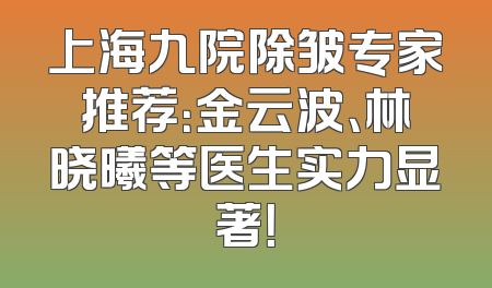 上海九院除皱专家推荐：金云波、林晓曦等医生实力显著！