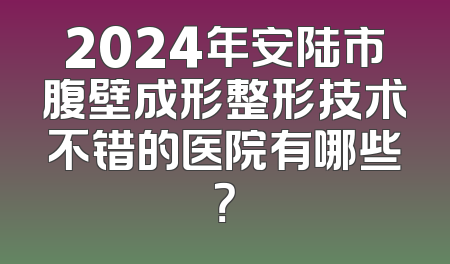 2024年安陆市腹壁成形整形技术不错的医院有哪些？