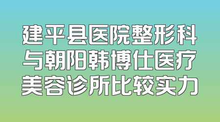 建平县医院整形科与朝阳韩博仕医疗美容诊所比较实力