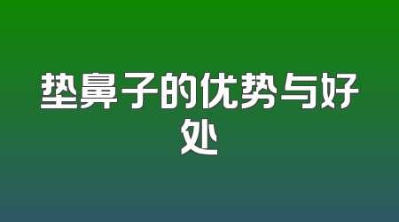 垫鼻子的优势与好处