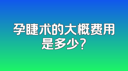 孕睫术的大概费用是多少？