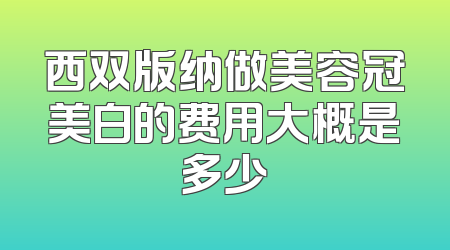 西双版纳做美容冠美白的费用大概是多少