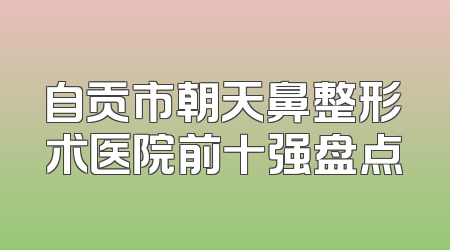 自贡市朝天鼻整形术医院前十强盘点