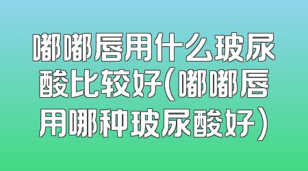 嘟嘟唇用什么玻尿酸比较好(嘟嘟唇用哪种玻尿酸好)