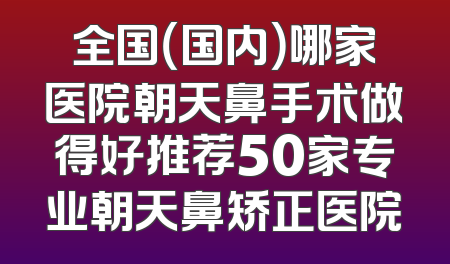 全国（国内）哪家医院朝天鼻手术做得好推荐50家专业朝天鼻矫正医院