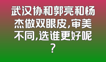 武汉协和郭亮和杨杰做双眼皮，审美不同，选谁更好呢？