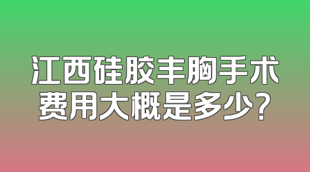 江西硅胶丰胸手术费用大概是多少？