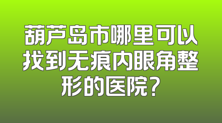 葫芦岛市哪里可以找到无痕内眼角整形的医院？