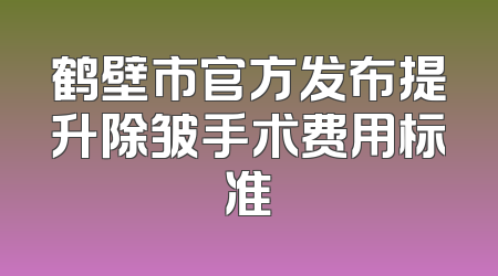 鹤壁市官方发布提升除皱手术费用标准