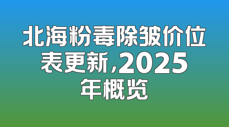 北海粉毒除皱价位表更新，2025年概览