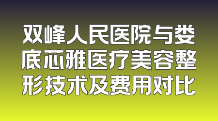 双峰人民医院与娄底芯雅医疗美容整形技术及费用对比