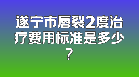 遂宁市唇裂2度治疗费用标准是多少？