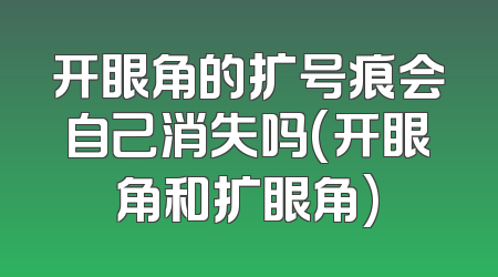 开眼角的扩号痕会自己消失吗(开眼角和扩眼角)