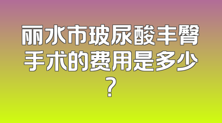 丽水市玻尿酸丰臀手术的费用是多少？