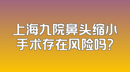 上海九院鼻头缩小手术存在风险吗？