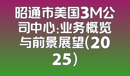 昭通市美国3M公司中心：业务概览与前景展望（2025）