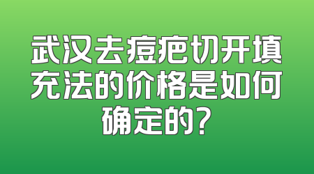 武汉去痘疤切开填充法的价格是如何确定的？
