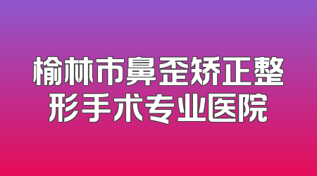 榆林市鼻歪矫正整形手术专业医院