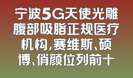 宁波5G天使光雕腹部吸脂正规医疗机构，赛维斯、硕博、俏颜位列前十