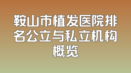 鞍山市植发医院排名公立与私立机构概览