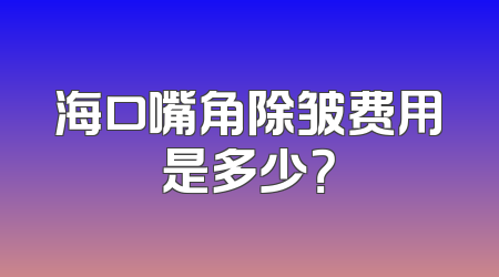 海口嘴角除皱费用是多少？