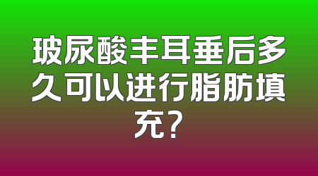 玻尿酸丰耳垂后多久可以进行脂肪填充？
