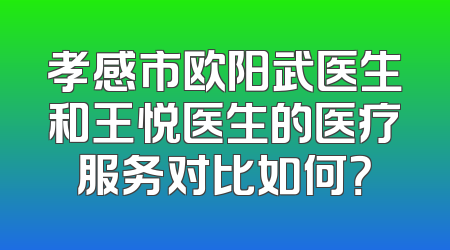 孝感市欧阳武医生和王悦医生的医疗服务对比如何？