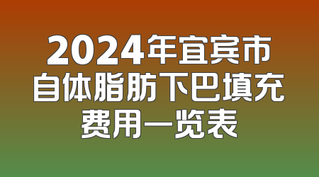 2024年宜宾市自体脂肪下巴填充费用一览表