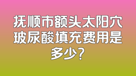 抚顺市额头太阳穴玻尿酸填充费用是多少？