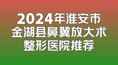 2024年淮安市金湖县鼻翼放大术整形医院推荐