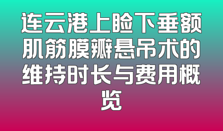 连云港上睑下垂额肌筋膜瓣悬吊术的维持时长与费用概览