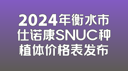 2024年衡水市仕诺康SNUC种植体价格表发布